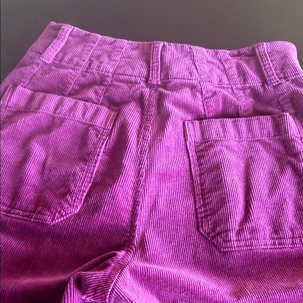 Anthropologie High-Rise Wide-Leg Velvet Pants - Deep Magenta - Picture 11 of 13